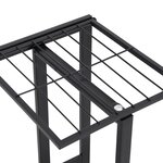 vidaXL Support pour plantes 5 niveaux 43x22x98 cm Noir Métal