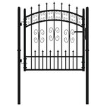 vidaXL Portail et sommet de lance Noir 103x150 cm Acier enduit poudre