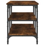 vidaXL Banc à chaussures chêne fumé 100x38 5x49 cm bois d'ingénierie