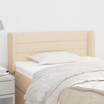 vidaXL Tête de lit avec oreilles Crème 83x16x78/88 cm Tissu