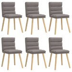 vidaXL Chaises à manger lot de 6 taupe tissu