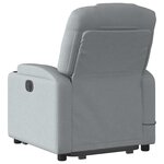 vidaXL Fauteuil inclinable de massage électrique Gris clair Tissu