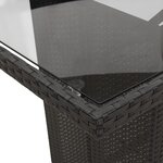 vidaXL Ensemble à manger de jardin coussins 7Pièces Noir Résine tressée