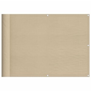 vidaXL Écran de balcon beige 75x700 cm 100 polyester oxford