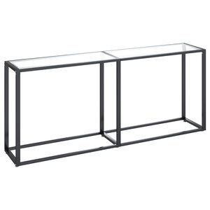 vidaXL Table console Transparent 180x35x75 5 cm Verre trempé