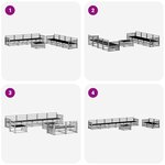 vidaXL Ensemble de canapés d'extérieur 9 pc Naturel