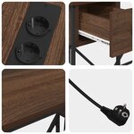 vidaXL Bureau Chêne marron 120 x 79 x 86.5 cm Bois d'ingénierie