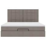 VidaXL Cadre de lit ottoman avec matelas taupe 180x200 cm tissu