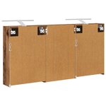 vidaXL Ensemble de Meubles de Salle de Bain 3 Pièces 126 x 16 x 62.5 cm