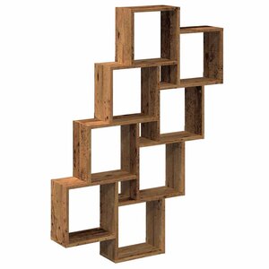 vidaXL Étagère murale en forme de cube vieux bois 90x15x119 5 cm