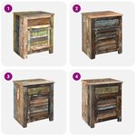 vidaXL Table de coin avec 1 tiroir et 1 porte Bois de récupération