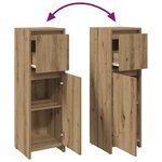 vidaXL Armoire de bain chêne artisanal 30x30x95 cm bois d'ingénierie