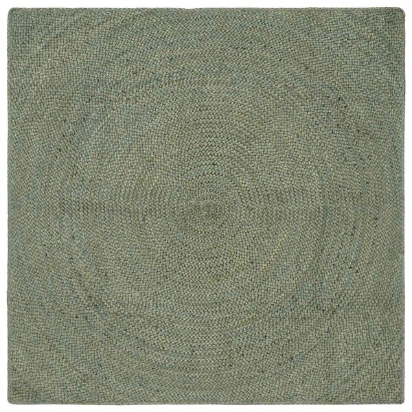 vidaXL Tapis de surface Vert olive 160 x 160 cm Jute