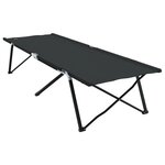 vidaXL Lits de soleil pliants avec sacs de transport 2 Pièces Noir Tissu Oxford 600D