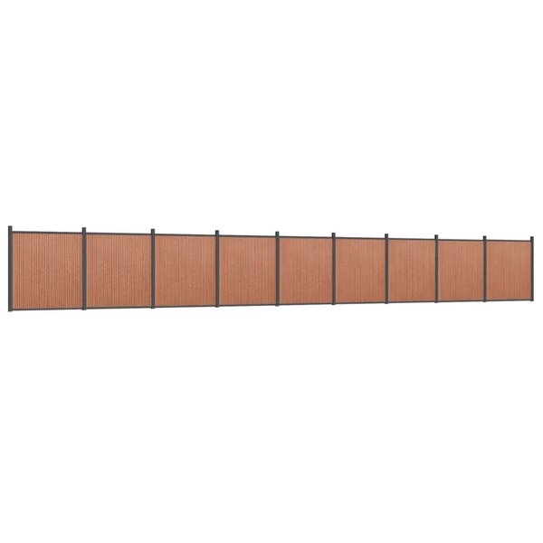 vidaXL Panneau de clôture marron 1564x186 cm WPC