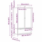 vidaXL Armoire Tableau Noir avec tiroir Blanc Bois d'ingénierie