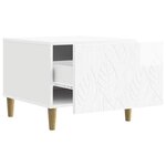 vidaXL Table basse Blanc brillant 50 x 49 x 40 cm Bois d'ingénierie