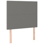 vidaXL Tête de lit à LED Gris foncé 90x5x118/128 cm Tissu