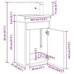 vidaXL Meuble de salle de bain avec robinet Sonoma gris