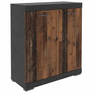 FMD Commode avec 2 portes 80x34 9x89 9 cm gris et style ancien