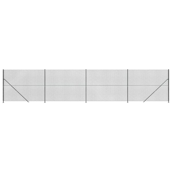vidaXL Clôture à mailles losangées avec bride anthracite 1 6x10 m