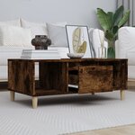 vidaXL Table basse Chêne fumé 90x50x36 5 cm Bois d'ingénierie