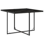 vidaXL Ensemble à manger de jardin coussins 5Pièces Noir Résine tressée