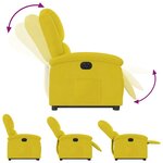 vidaXL Fauteuil inclinable électrique jaune Velours
