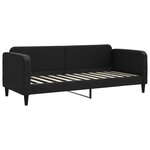 vidaXL Lit de jour avec matelas noir 80x200 cm tissu