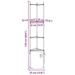 vidaXL Cages à tomates avec sacs à plantes 8 Pièces 154 cm acier et PP