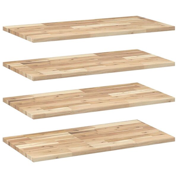 vidaXL Étagères flottantes 4 Pièces 80x40x2 cm acacia massif non traité