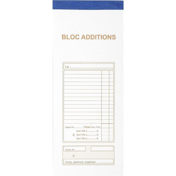 Bloc Addition 9 1x22 5cm 50 Dupli à l'unité EXACOMPTA