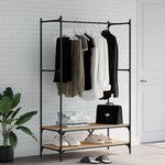 vidaXL Porte-vêtements avec étagères chêne sonoma bois d'ingénierie