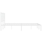 vidaXL Cadre de lit métal sans matelas et tête de lit blanc 193x203 cm