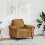 vidaXL Fauteuil Marron 60 cm Velours