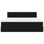 VidaXL Cadre de lit ottoman avec matelas noir 200x200cm velours