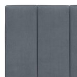 vidaXL Lit avec matelas Hanko gris foncé 160x200 cm velours