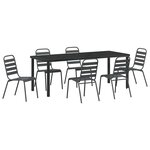 vidaXL Ensemble de salle à manger pour jardin 7 Pièces Anthracite
