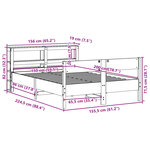 vidaXL Cadre de lit sans matelas cire marron 150x200cm bois pin massif