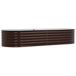 Jardinière en acier galvanisé marron vidaXL 240x80x44 cm