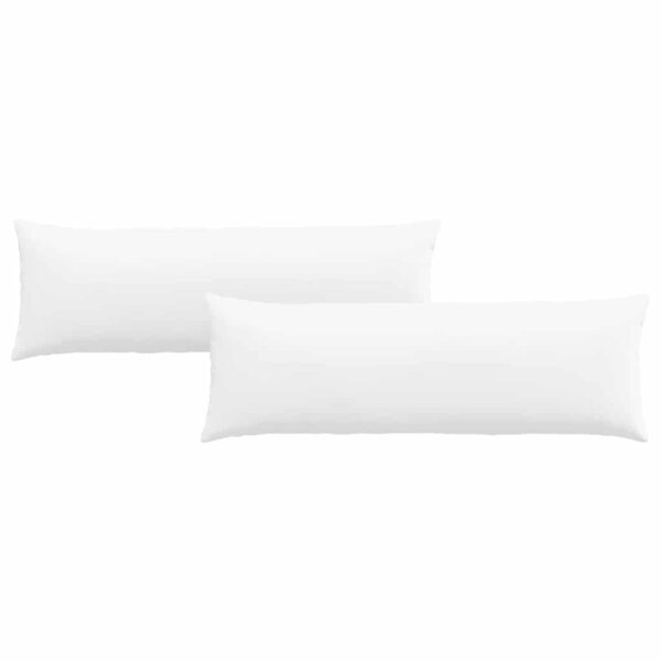 vidaXL Coussins de canapé 2 Pièces Blanc 120 x 40 cm tissu