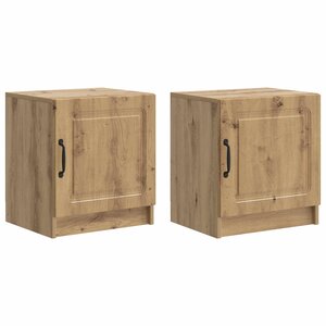 vidaXL Cabinet de chevet 2 pièces Chêne artisanal 43 x 34 5 x 47 cm