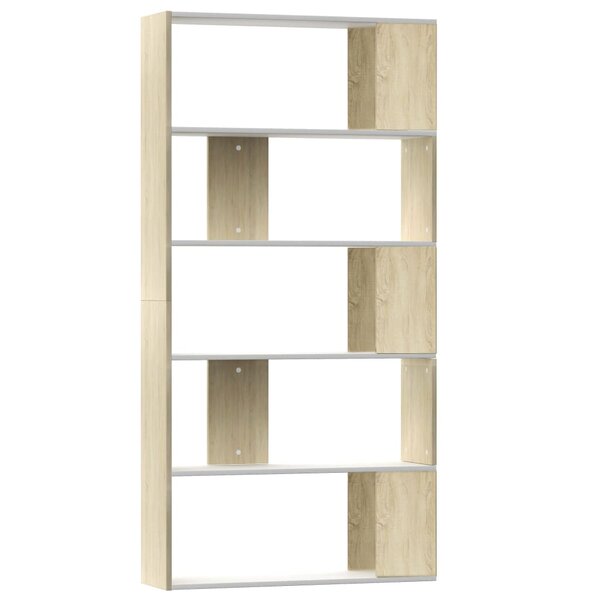 vidaXL Bibliothèque/Séparateur de pièce Blanc chêne sonoma 80x24x159cm