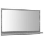 vidaXL Miroir de bain Sonoma gris 60x10 5x37 cm Bois d'ingénierie