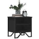 vidaXL Tables de chevet 2 Pièces noir 40x30x40 cm bois d'ingénierie