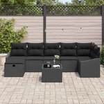 vidaXL Ensemble de Canapés avec coussin 8 Pièces polyrotin