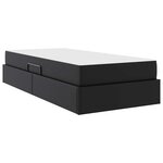 vidaXL Lit avec rangement et matelas avec matelas 2 Pièces Noir Cuir