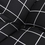 vidaXL Coussin de banc de jardin carreaux noir 110x50x7 cm tissu