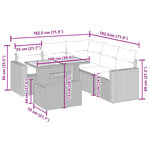 vidaXL Salon de jardin avec coussins 6 Pièces beige résine tressée