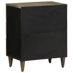 vidaXL Table de chevet gris clair 50x33x60 cm bois de manguier massif